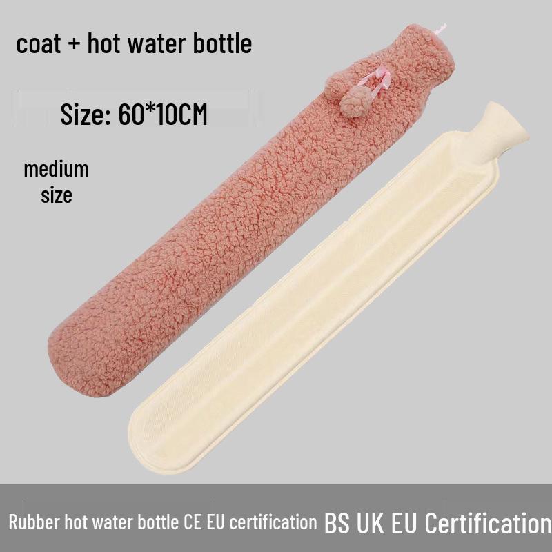 Explosion-Proof Hot Water Bottle: Rubber Design for Stomach and Feet, Long-Lasting Warmth