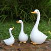 3x Статуэтки уток Фигурки животных Поделки Милые украшения для двора, Садовые скульптуры для фермерского дома ТВ