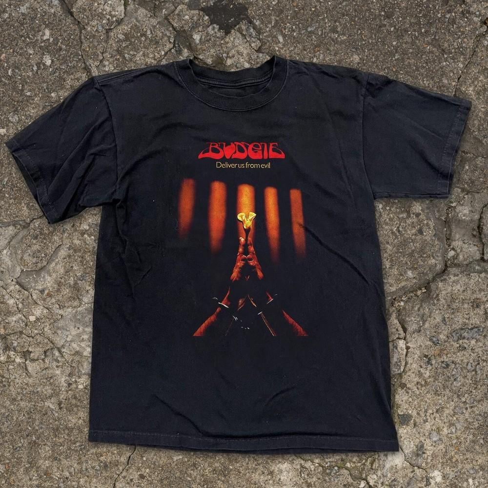 Budgie Music Band - Deliver Us From Evil Hard Rock Unisex Black T-shirt S-5XL Unisex T-Shirt