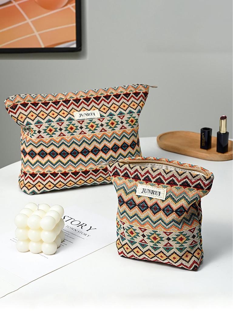Богемная женская дорожная косметичка большого объема