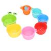 7pcs Baby Stacking Bath Cups Multi Colored Caterpillar Sorting Building Stack Cups Early