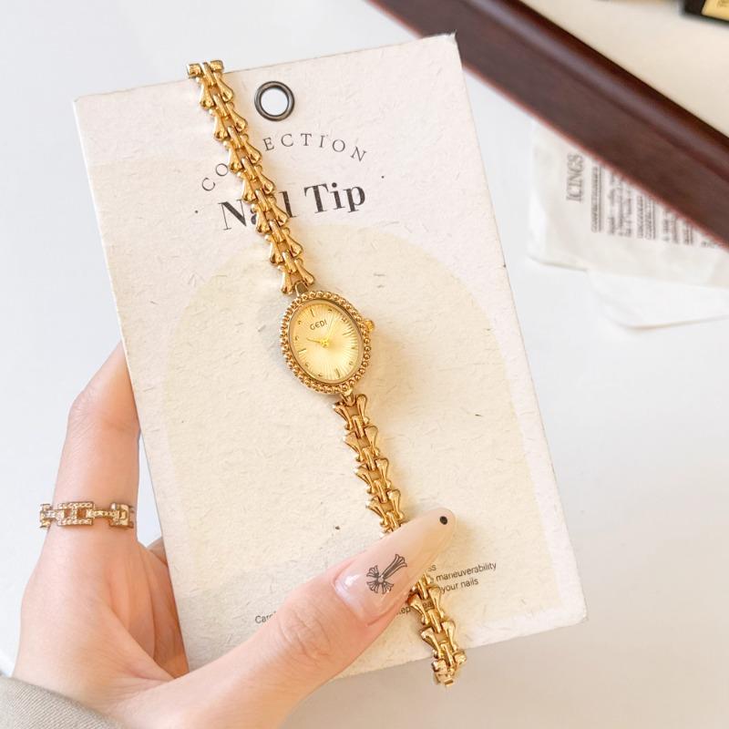 Elegant Ladies Quartz Watch Gold Bracelet Small Wrist Clock Stylish Waterproof High Quality Watches for Women