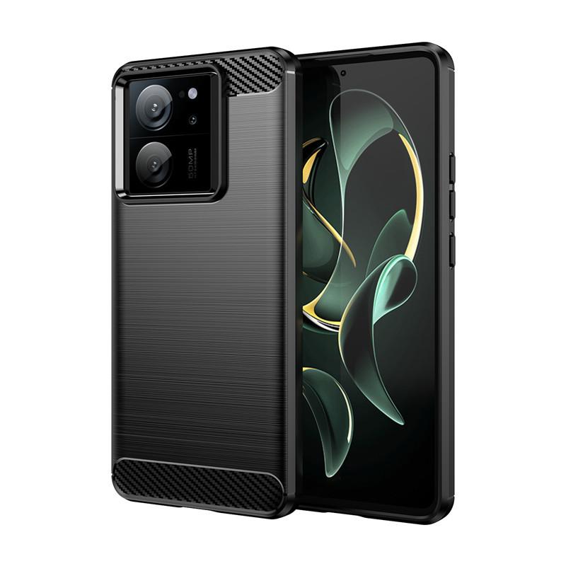 Для Xiaomi 13T Pro Чехол для Xiaomi 13 T 13T Pro 5G Чехол 6,67 дюйма из углеродного волокна Ударопрочный силиконовый бампер для Xiaomi 13T 5G