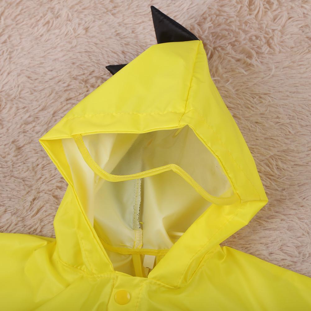 Милый плащ-дождевик из ПВХ с рисунком динозавра для детей, для мальчика и девочки, мультяшный дождевик, желтый, L