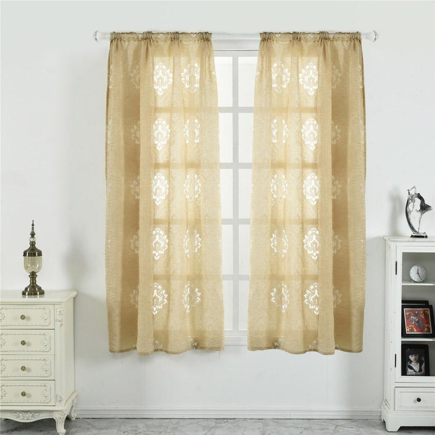 Цветы Цветочные ажурные кружевные прозрачные шторы для спальни, гостиной, кухни, занавески для окон, шторы для спальни, серапе