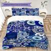 Evil Eye Pattern Bedding uilt Set uilt Cover Pillowcase Home Decoration Birthday Gift (1 * duvet cover + 2 * pillowcase  without core)165