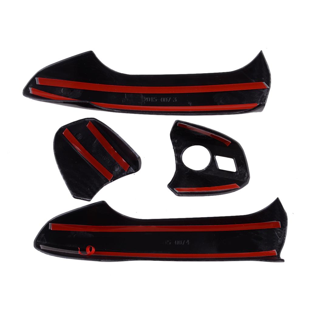 LHD черная внешняя дверная ручка автомобиля, накладка, набор накладок из углеродного волокна, текстура, подходит для Mercedes Benz W246 W204 W212 X204 W166