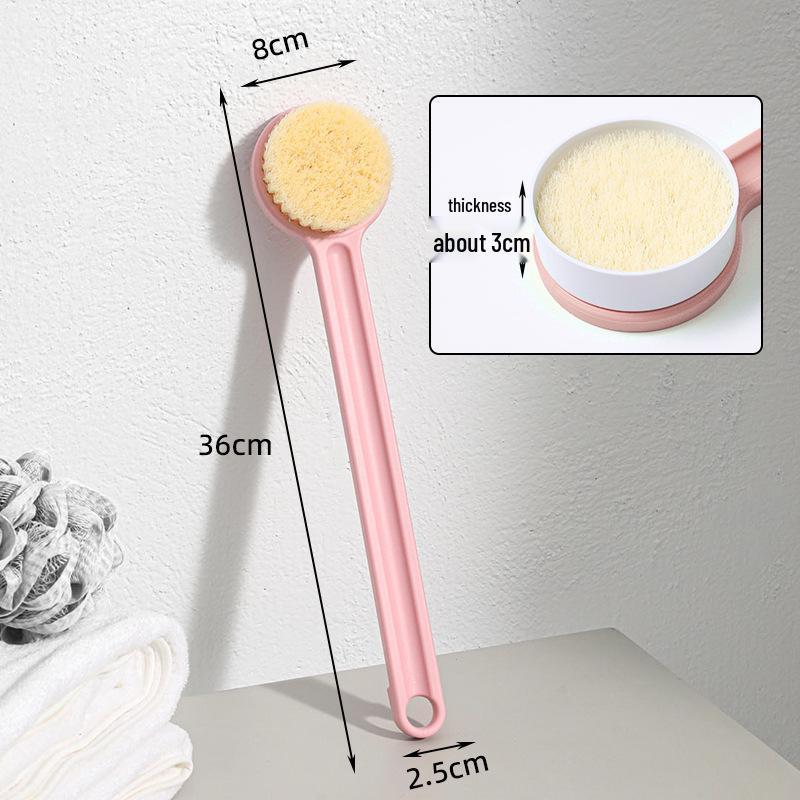 Long-Handled Japanese Bath Brush with Soft Bristles - Adult Back Scrubber Shower Tool