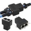 RJ45 Shielded CAT6 Network Cable Splitter: One-to-Two Connector