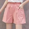 Women's High Waist Linen Loose Casual Thin Wide Leg Linen Shorts