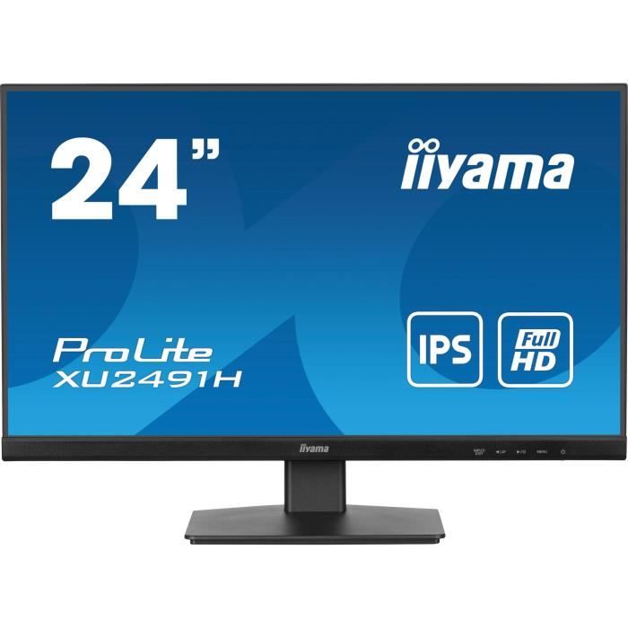 Écran PC - IIYAMA - XU2491H-B1 - 23,8" FHD - IPS - 100Hz - 0,5ms - HDMI/DP - VESA 100x100 - Noir