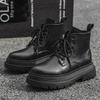 Platform short boots men's 2024 new thickened versatile high-top locomotive boots sleeve knight chimney boots 56734-J