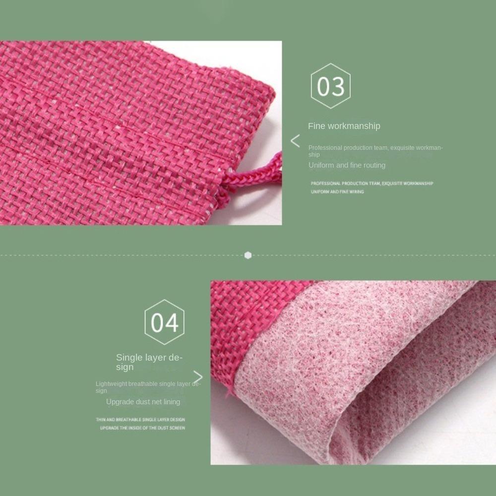 С шнурком Красочные льняные карманы на шнурке Многоцветная тканевая сумка для хранения