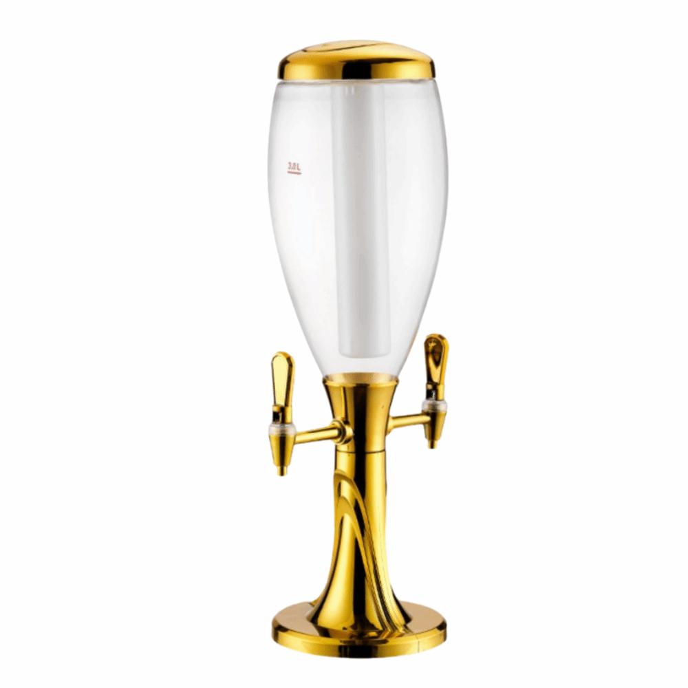 with Icicles Beer Dispenser Dual-Head Faucet Beverage Machine Creative Drink Holder Hotel Use