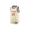 NBA City Edition Fan Version 2019-2020 Season 76ers #25 Ben Simmons Basketball Jersey Men Jersey Off-White AV4664-281