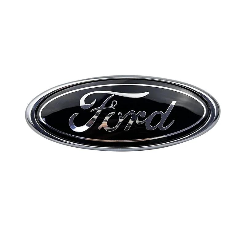 Car Sticker 14.6x5.7cm Emblem Car Front Cover Grille Badge for Ford Kuga Focus Ranger Mustang Mondeo Fiesta Explorer Transit Acc