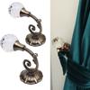 Popular Hook Curtain Accessories Wall Hook Curtain Wall Hook European Style Home Decor Round Head Crystal Zinc Alloy