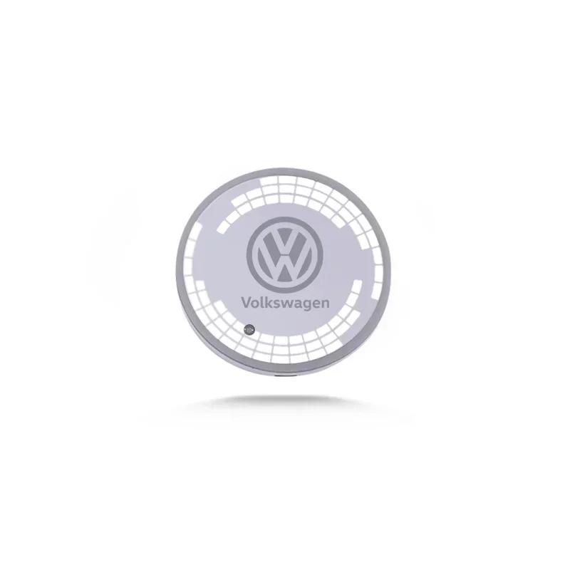 Для VOLKSWAGEN VW Светодиодная подставка-подстаканник для автомобиля, коврик-держатель для стакана, лампа окружающего освещения для Volkswagen Golf Passat Jetta Tiguan Polo Bora Beet