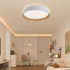 Nordic Japanese Style Round LED Ceiling Lamp for Bedroom - Eye Protection and Home Decor Lighting