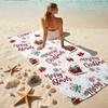 1Pc Christmas Paper Beach Towel Quick Dry Multiuse For Beach Pool Gym Yoga Home Travel Christmas Halloween Xmas Gift S1143