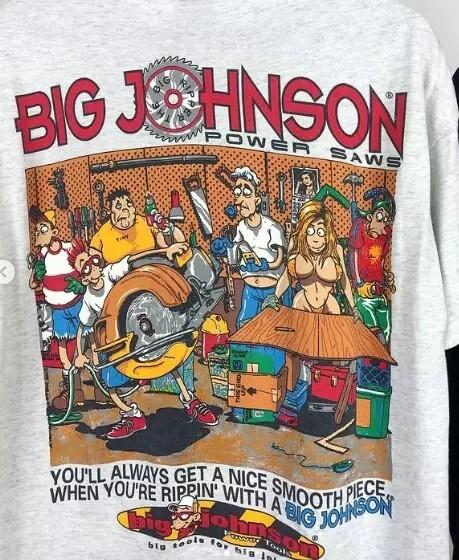 Big Johnson Funny Tee Short Sleeve Ash Color Shirt Men Women S5XL Unisex T-Shirt