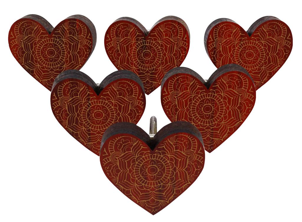 IBA Indianbeautifulart Коричневые ручки с гравировкой Набор из 10 деревянных дверных ручек для шкафа Ящик