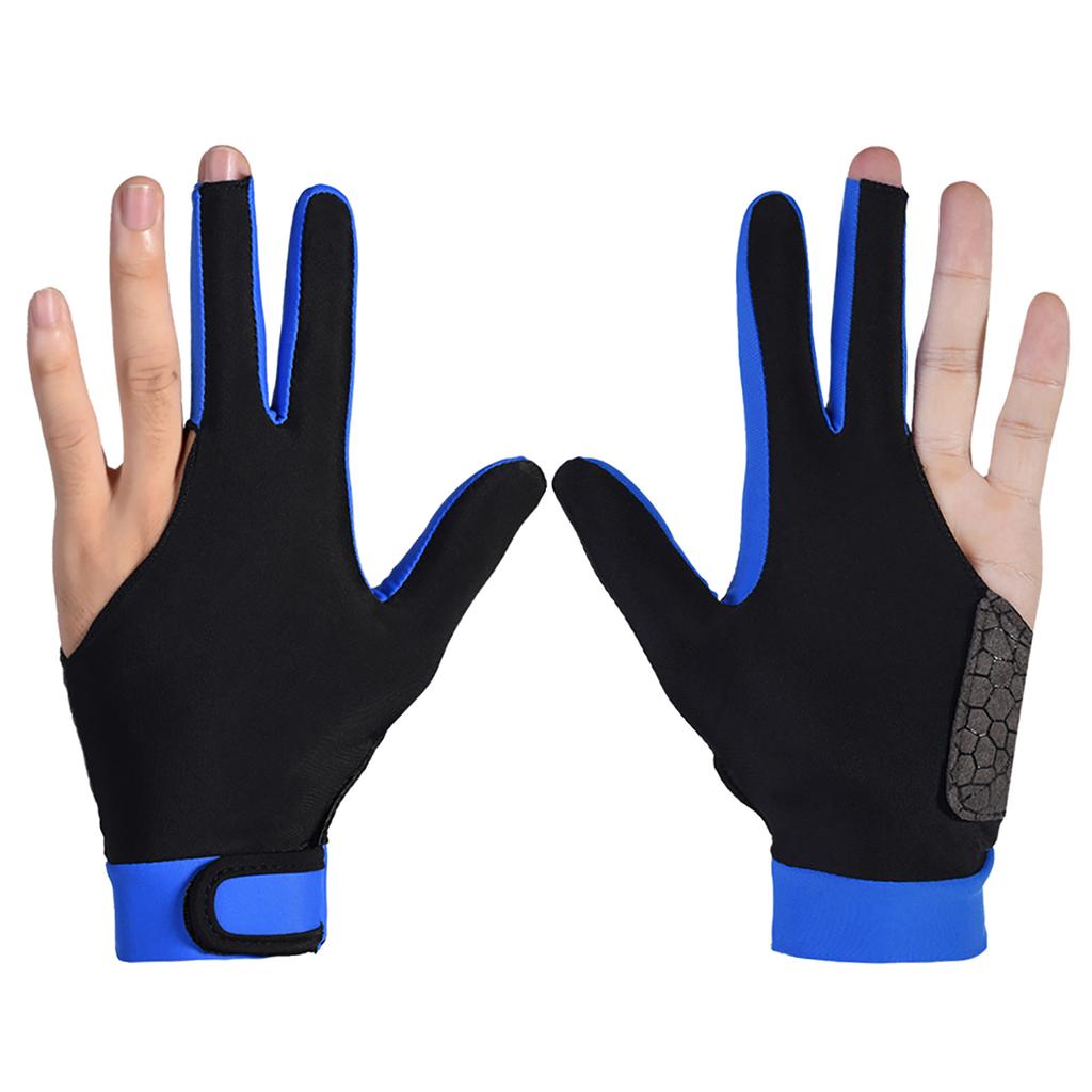 Billiard Glove Anti Skid Breathable Cue Sport Glove 3 Finger Super Elastic Sports Glove Fits On Left or Right Hand
