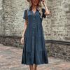 2023 Summer European & American Women's Mid-Length Hepburn Style French Dress