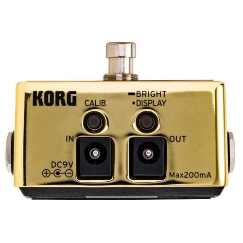 KORG Pitchblack X Pedal Tuner for Guitar/Bass, Limited Edition Color, }0.1 Cent High Accuracy, Ultra Buffer, True Bypass, DC Out, Strobe Tuning, Gold