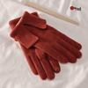 Женские зимние кашемировые перчатки с манжетами в корейском стиле