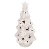 Light Up Ceramic Xmas Tree   Lighted Xmas Tree Figurine Battery Operated for Home Tabletop Holiday Decoration