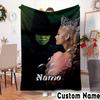 Custom Name Magic Friendship witch Throws Blanket Flannel Blankets for Couch Bed Gifts for Men Women Picnic blanket Christmas fan gifts