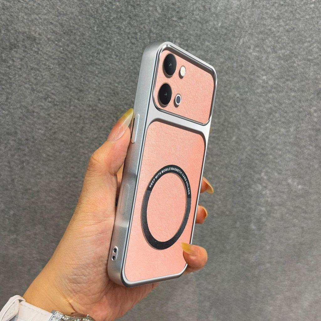 Улучшенный защитный чехол с большим объективом для Vivo Y21 5G, Y11d, Y05, роскошный кожаный чехол с магнитным кольцом