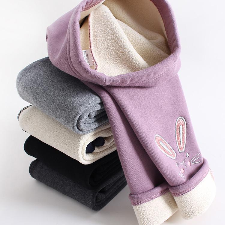 Kids Girls Winter Leggings Children Warm Trousers Thick Fleece Trousers Baby Pencil Pants