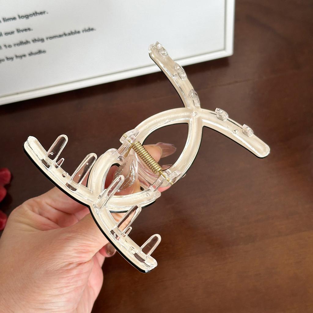 Трендовые большие заколки-крабы для волос с цветочным и клубничным принтом для женщин