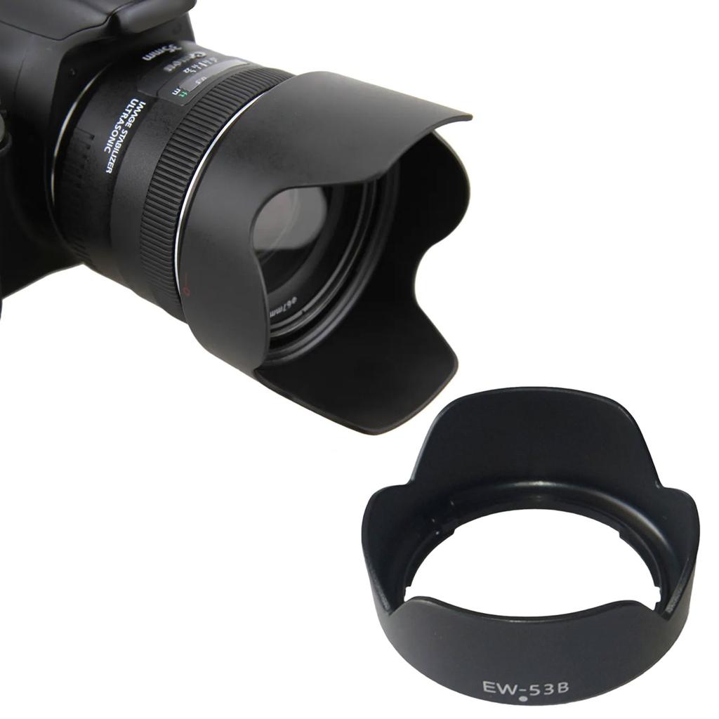 Professional Lens Hood EW-53B For Canon RF-S 10-18mm F4.5-6.3 IS STM Lens 49mm Snap On Camera Lens Shade Protector