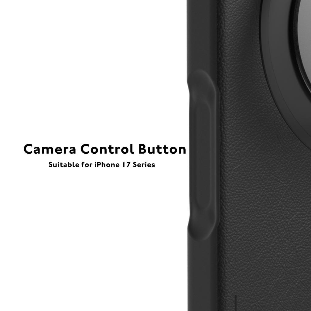 YOUNGKIT Чехол для iPhone 17 Pro Max с вращающейся подставкой, противоударный, из ТПУ + ПУ кожи, задняя крышка телефона