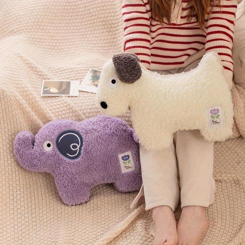 Nordic Minimalist Animal Elephant Cute Puppy Rabbit Pillow Bedroom Sofa Cushion Room Decoration