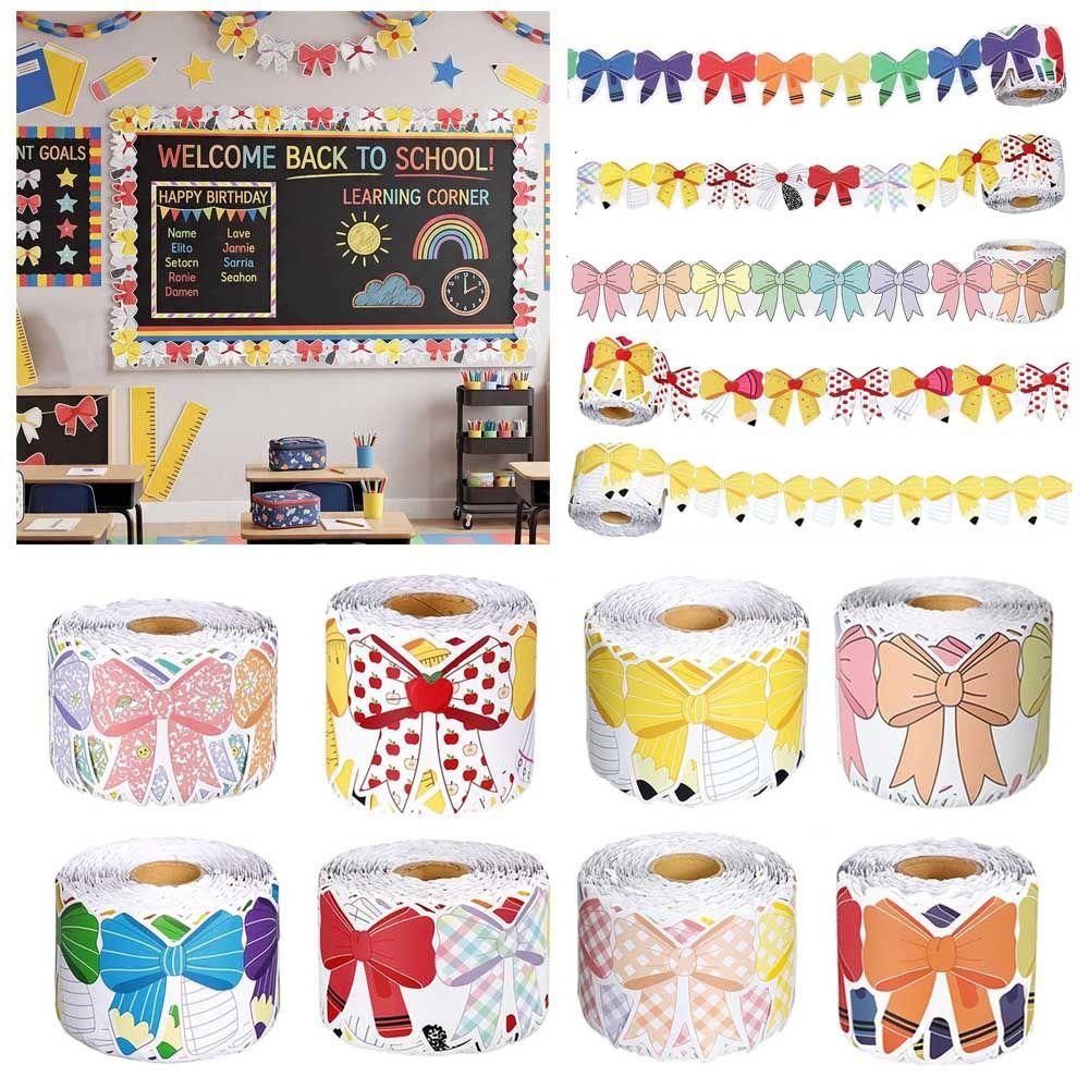 Self-Adhesive Bulletin Board Trim Blackboard Decorative Stickers for Classroom Decorations