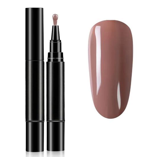 1/6Pcs Nail Polish Pen 3-in-1 Quick Dry Long Lasting High Gloss DIY Manicure Nail Art Natural Nude Women Girls Fingernail Toenail Gel Polish Pen