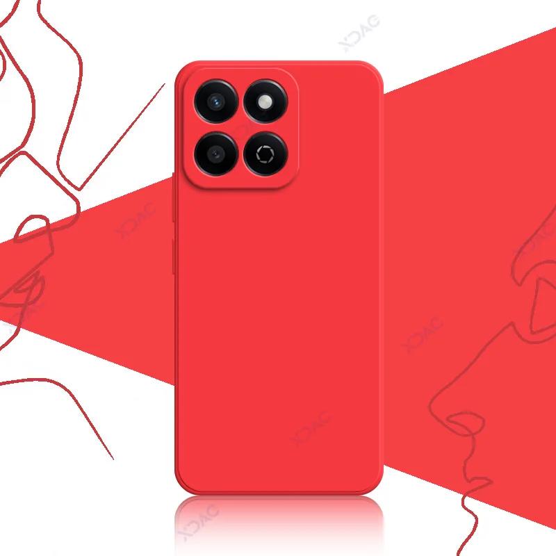 Роскошные квадратные жидкие силиконовые чехлы для Honor 200 Smart 5G 360 мягкие задние крышки для телефонов Honor200Smart полная защитная сумка