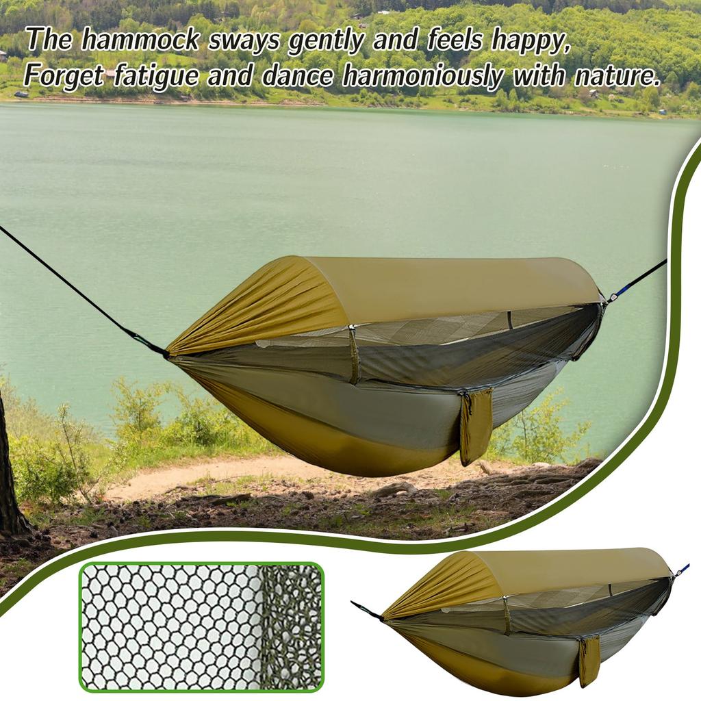 Открытый двойной антиопрокидывающийся автоматический быстрооткрывающийся распашной антимоскитный тент для кемпинга