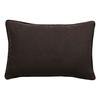 Washed Linen Cushion Cover - Lined with Washed Cotton - Black Braid Finish "Prélude" Vent Du Sud - Prélude Café - Cushion Cover 40 X 6