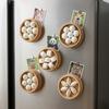 Realistic Chinese Dim Sum Refrigerator Magnet Plastic Miniature Food Magnetic Sticker  Gift