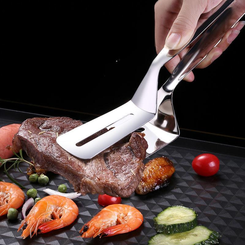 304Stainless Steel Steak Spatula Barbecue Clip Grilled Fish Clip Food Clip Kitchen Bread Pancake Korean Barbecue Fish
