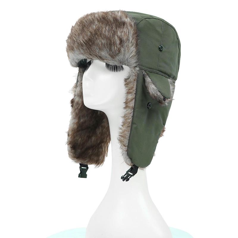 Унисекс для мужчин и женщин русская шляпа траппер-бомбер теплый солдат ушанки зимняя лыжная шапка кепка головной убор