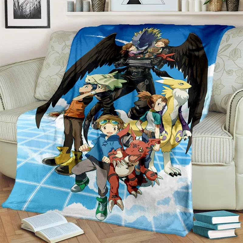 3D одеяло с изображением монстров из Digimon Adventure, Мягкое покрывало для дома, спальни, кровати, дивана, пикника, путешествий, офиса, детское