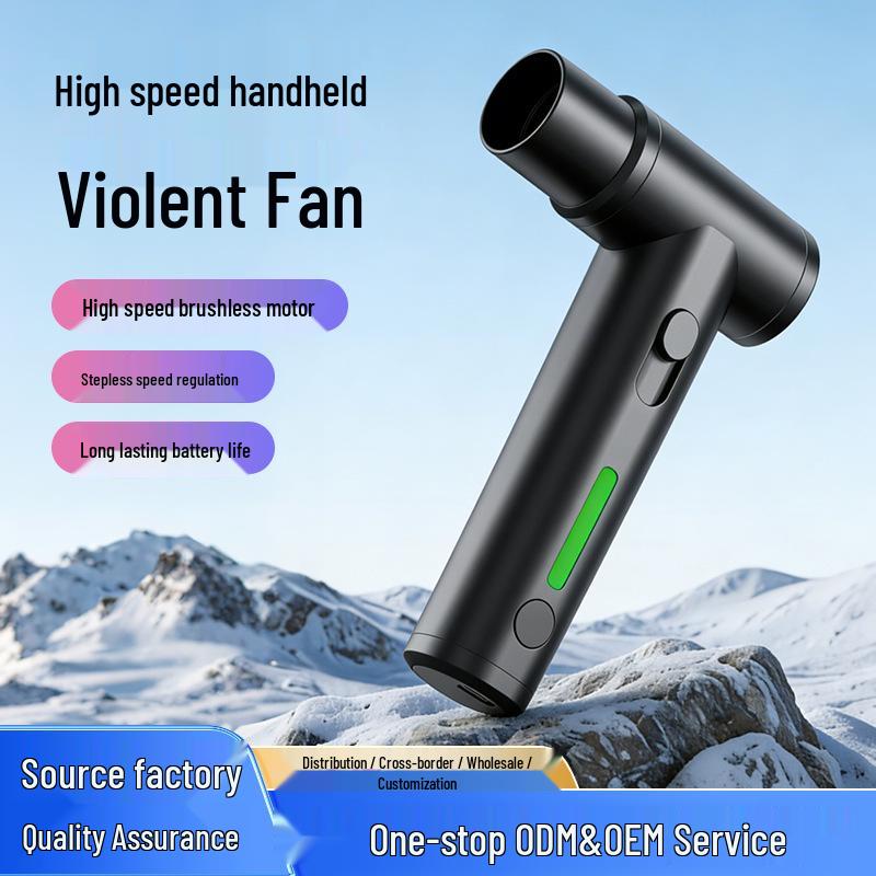High-Speed Handheld Mini Fan: 29-Speed Brushless Motor, Portable Aluminum Alloy Turbine