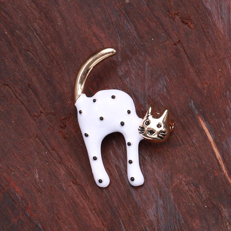 Blucome Броши в форме сгорбленного кота, воротник костюма, булавки для лацканов, модный новый стиль, свадебные булавки для корсажа, ювелирные изделия, зажим для девочек