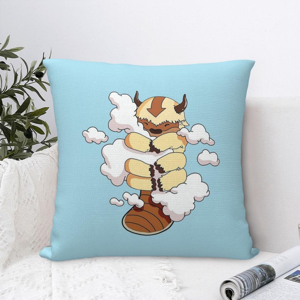 Appa With Clouds, Avatar The Last Airbender Square Pillowcase Cushion Cover Pillow Case Throw Pillow Cover for Home Bedroom Car